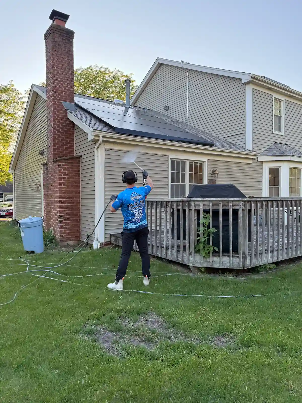 Professional house washing service results