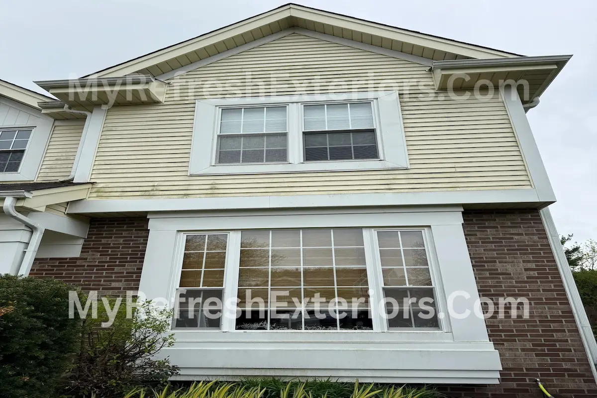 House before professional exterior cleaning in Lake County IL
